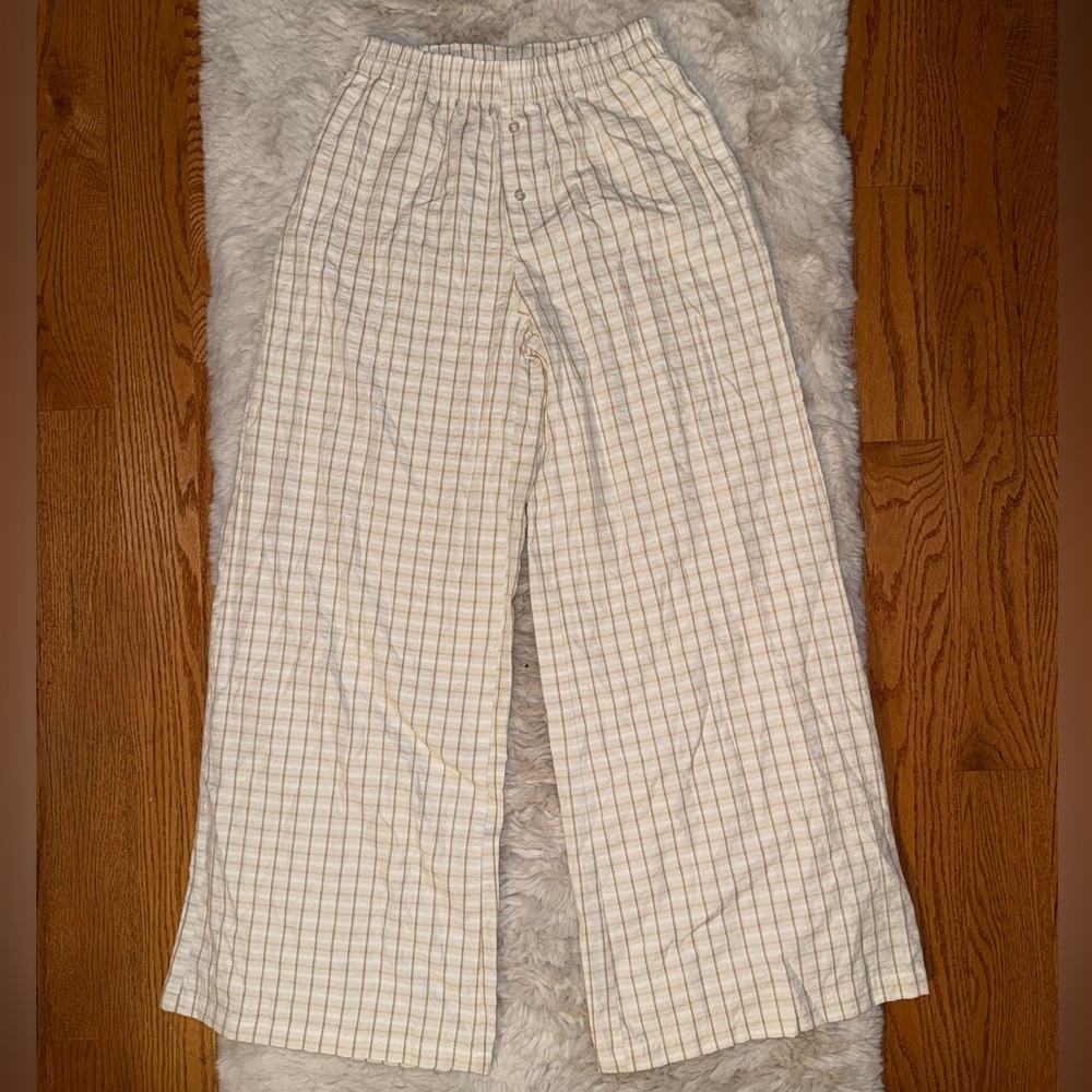 Striped Wide-Leg Pants